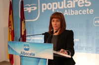 Irene Moreno en rueda de prensa.