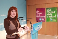 Irene Moreno en rueda de prensa.