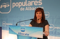 Irene Moreno en rueda de prensa.