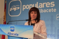 Irene Moreno en rueda de prensa.