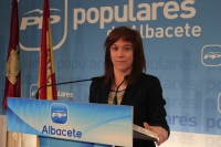 Irene Moreno en rueda de prensa.