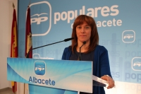 Irene Moreno en rueda de prensa.