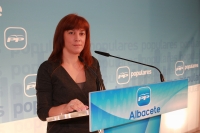 Irene Moreno en rueda de prensa.