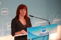 Irene Moreno en rueda de prensa.