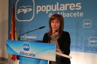 Irene Moreno en rueda de prensa.