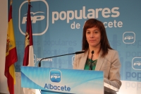 Irene Moreno en rueda de prensa.