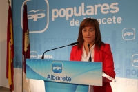 Irene Moreno en rueda de prensa.