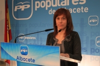 Irene Moreno en rueda de prensa.