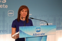 Irene Moreno en rueda de prensa.