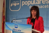 Irene Moreno en rueda de prensa.