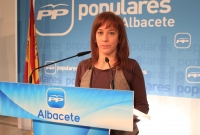 Irene Moreno en rueda de prensa.