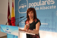 Irene Moreno en rueda de prensa.