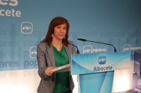 Irene Moreno en rueda de prensa.