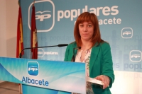 Irene Moreno en rueda de prensa.