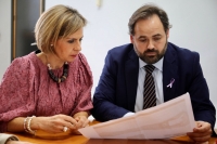 Josefina Mansilla y Paco Núñez, reunidos en Bonete.