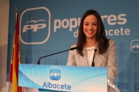 María Delicado en rueda de prensa.