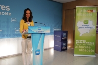 María Delicado en rueda de prensa.