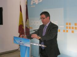 Marcial Marín, en la sede del PP.