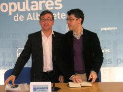 Marcial Marín y Álvaro Nadal, en la sede provincial.