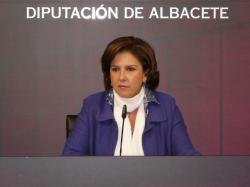 Mari Carmen Martín, en la sala de prensa de la Diputación.