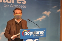 Antonio Martínez, en la sede del PP de Albacete.