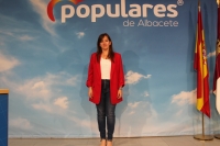 Tania Andicoberry, en la sede provincial del PP AB.