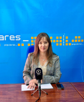 Tania Andicoberry, en la sede del Pp de Villarrobledo