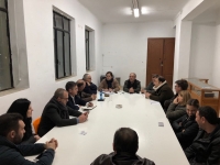 Reunión de la Junta Local del PP de Tobarra con el presidente provincial, Francisco Núñez.