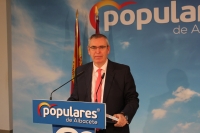 Vicente Aroca, en la sede del PP de Albacete.