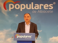 Valentín Bueno, en la sede provincial del PP de Albacete.