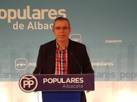 Vicente Aroca, en la sede provincial del PP de Albacete.