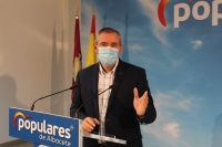 Vicente Aroca, en la sede provincial del Partido Popular de Albacete.