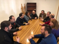 Reunión de alcaldes y portavoces del PP en la comarca de la Mancha.