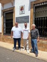 Bernardo Ortega, junto a Ángel Fiteni y Valeriano Tenedor.